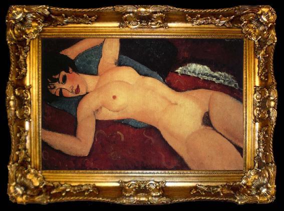framed  Amedeo Modigliani Nude on a Cushion, ta009-2